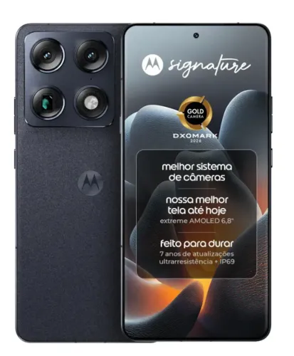 Smartphone Motorola Signature 5G - 512GB 24GB (12GB RAM + 12GB RAM Boost), 3 cameras 50MP 
