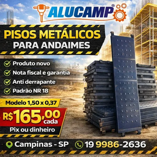 Plataformas metálicas para andaimes - Novas padrão NR18