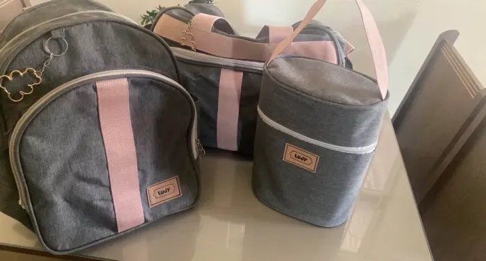 Kit mochila bolsa maternidade menina