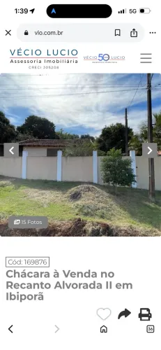 Vendo ou troco chácara