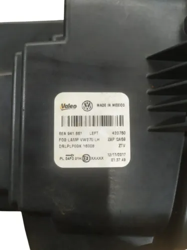 Farol De Milha Esquerdo Vw Polo Virtus 2018 A 2022 Original Preto