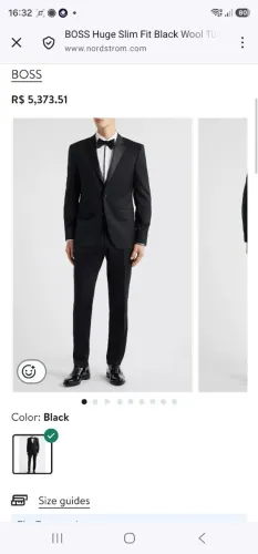 Smoking BOSS Hugo Boss Original - Italiano - Slim Fit 52 novo