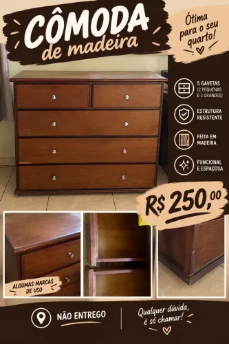 Cômoda de Madeira