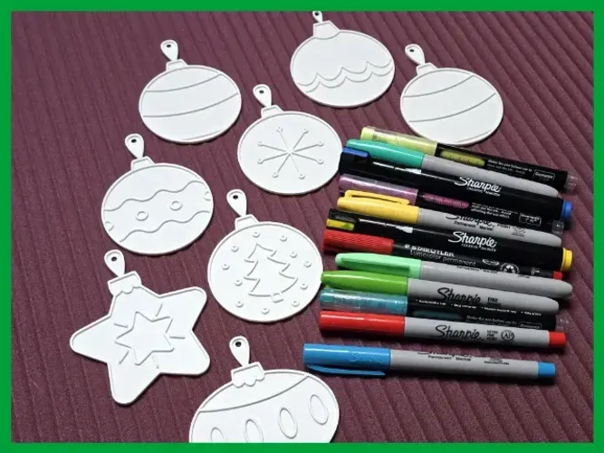 Kit Enfeite Para Colorir c/7