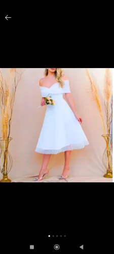 Vestido branco Casamento Civil TAM P (36-38)