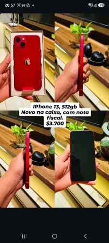 IPhone 13 512gb novo com nota fiscal