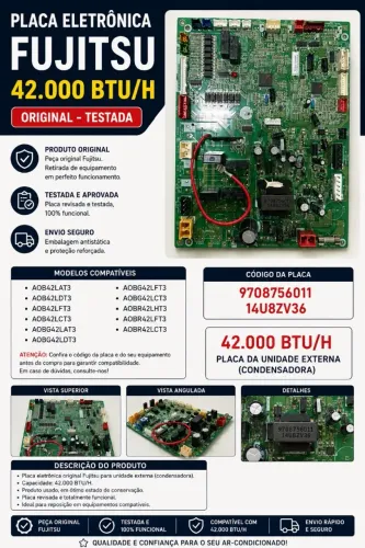 Placa Eletrônica Condensadora FUJITSU