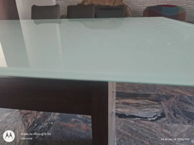 mesa tampo de vidro temperado 10mm 180x90