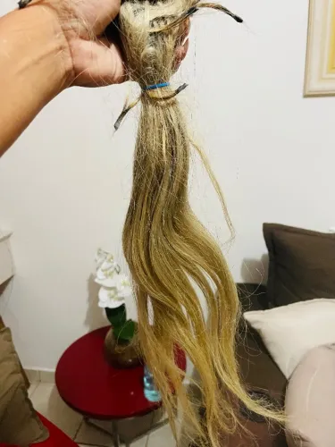 Cabelo humano 40 cm