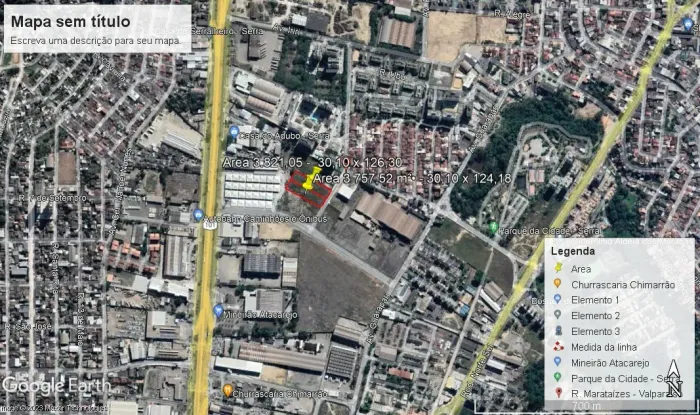 Lote/Terreno para venda possui 3821 metros quadrados em Valparaíso - Serra - ES