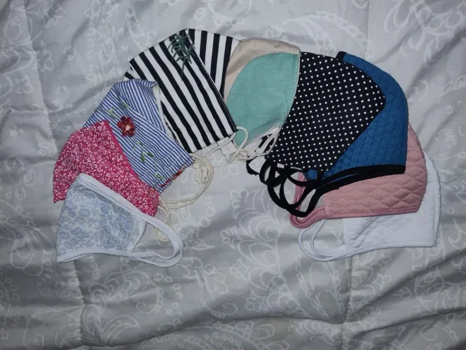 9 máscaras de pano por 15