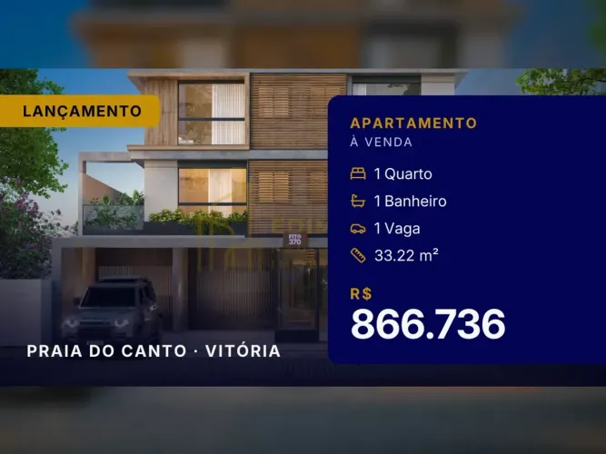 Praia do Canto: Apartamento 1 Quarto em Condomínio Moderno