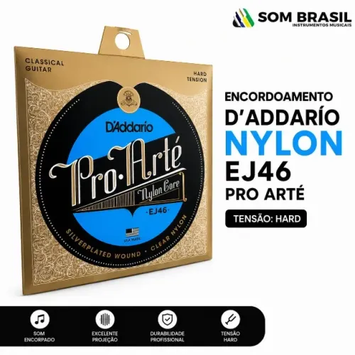 ENCORDOAMENTO D"DDÁRIO NYLON PRO ARTÉ EJ46 TENSÃO HARD