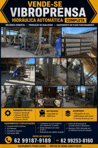 Máquina de blocos de concreto