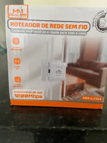 Repetidor de sinal Wi-Fi 8 antenas 1.200Mbps
