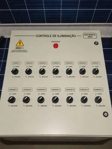 Quadro de distribuição para iluminação industrial