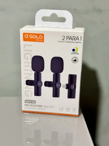Microfone de lapela original agold Lightning iOS