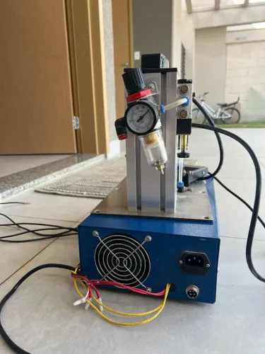Máquina De Solda Ponto Ultrassom Pneumática De Bancada + Gerador Externo