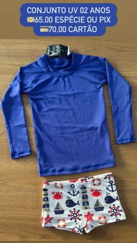 Conjunto infantil moda praia 