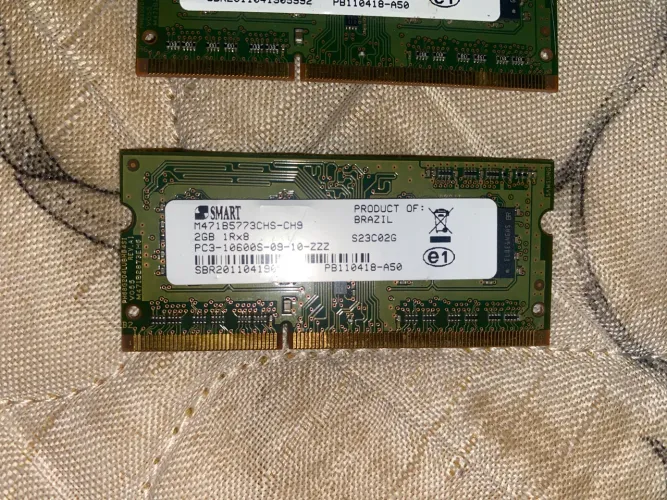 Kit 2 Memórias RAM DDR3 Notebook 2GB cada (4GB Total)