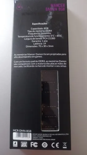 Memória ram notebook 8gb