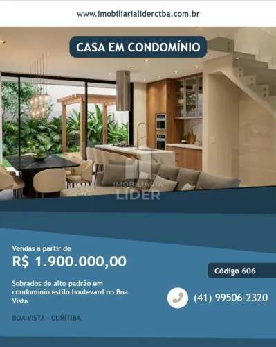 Sobrados de alto padrão em condomínio estilo boulevard no Boa Vista