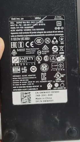 Fonte / Carregador Original Dell 180W - 19.5V 9.23A