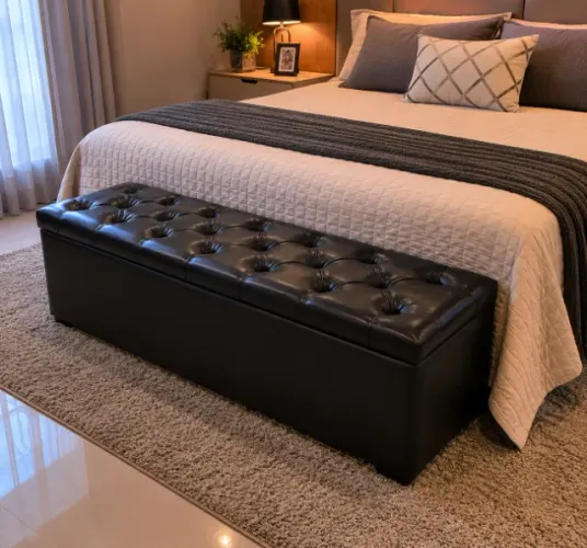 Puff Baú para Pé de Cama Sob Medida