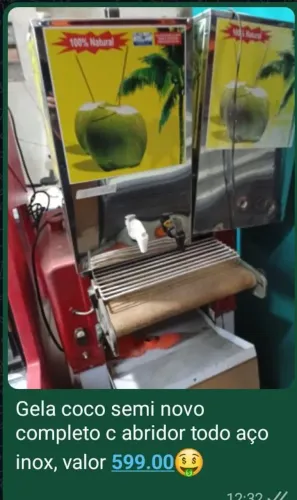 Gela côco semi novo 
