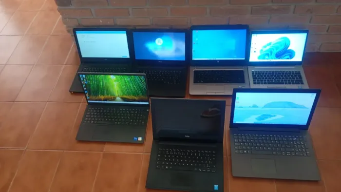 Lote com 7 notebooks para revenda