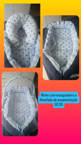 Ninho + mosqueteiro + almofada de amamentação.