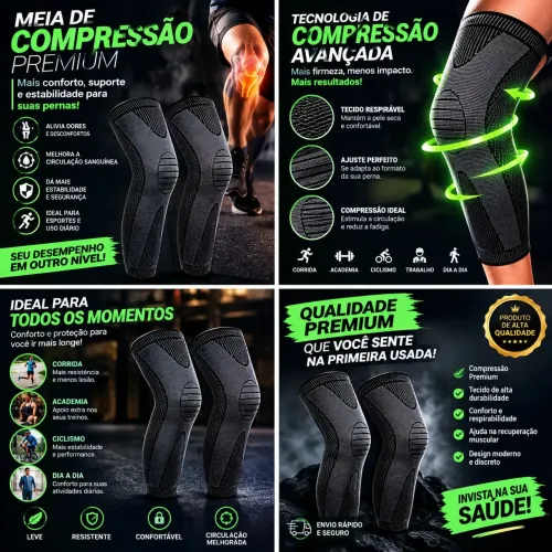Meia de Compressão Premium ? ? Mais Conforto, Suporte e Estabilidade para Suas Pernas!