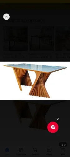 Mesa tampo vidro off-whate