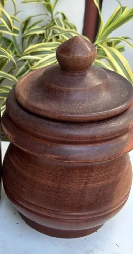 Potiche Antigo  de Madeira Nobre  IMBUIA