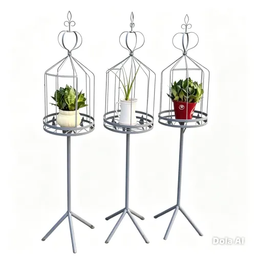 Lote 20 Suportes Altos Gaiola Decorativa - Plantas/Vasos