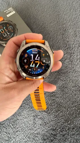 garmin fenix 8 51mm sapphire titanium spark orange