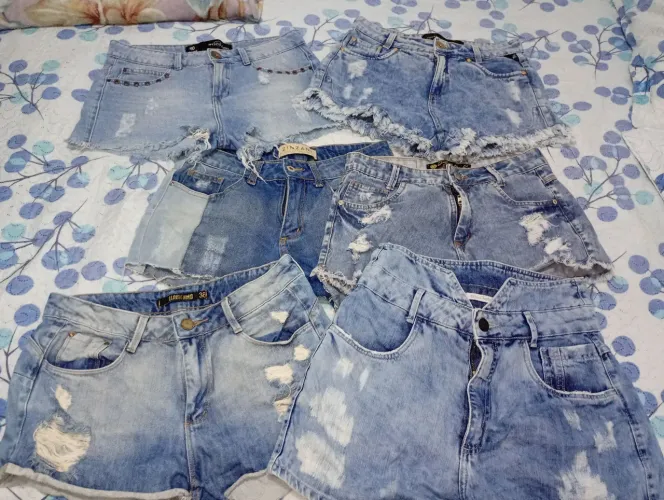 Lote de short jeans feminino