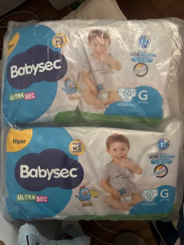 Fralda baby sec G 2 pacotes de 60 unid.