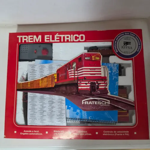 Lote Ferreomodelismo Frateschi HO - Trem Elétrico RFFSA + Vagões CVRD + Acessórios