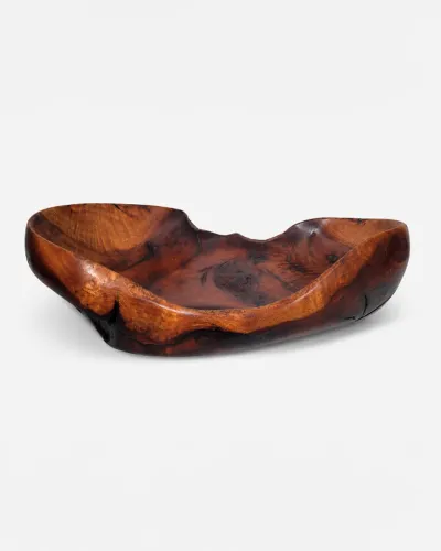 Peça Decorativa de Madeira Rústica Fruteira Petisqueira