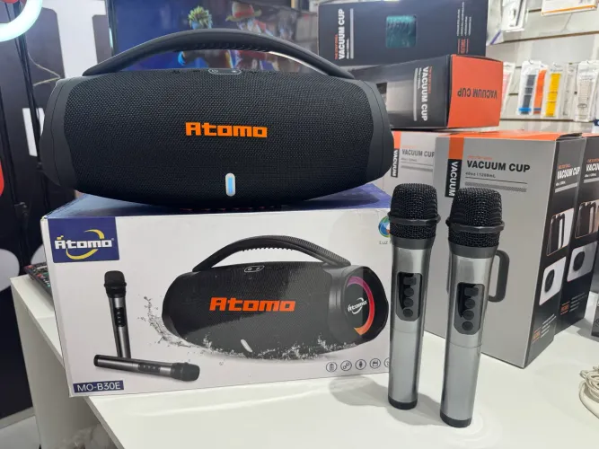 SOM BLUETOOTH PORTÁTIL BOOMBOX ÁTOMO 