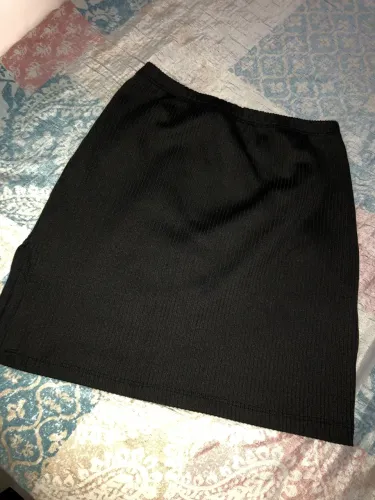 Vendo Saia Mini Canelada Preta Tubinho - Tamanho P/M