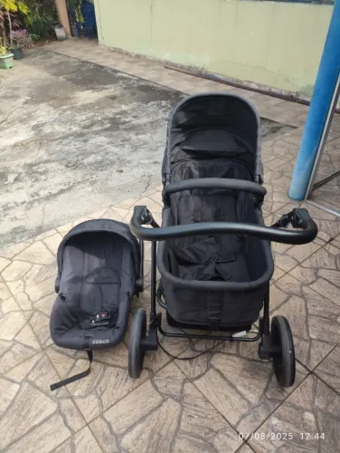 CARRINHO DE BEBÊ COSCO - TRAVEL SYSTEM POPPY DUO | COR PRETA
