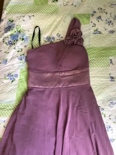 vestido de festa roxo claro