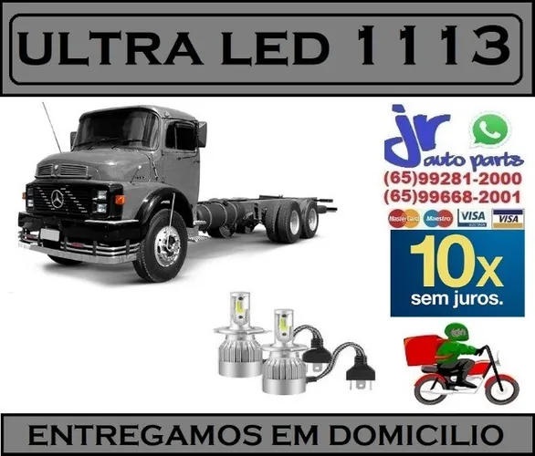 Lampada Ultra LED (Alta e Baixa)Mercedes Benz 1113 6000K 12V 24V
