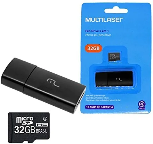 Cartão De Memoria C/ Adaptador 32GB Multilaser MC 163