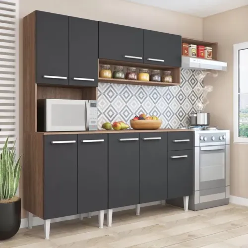 Armário Cozinha Modulado com Balcão Felix r7