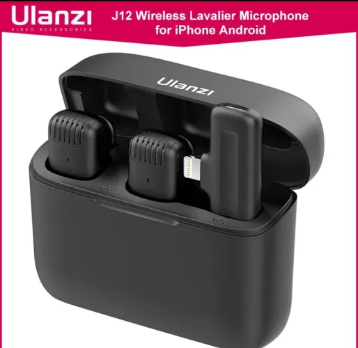 microfones ulanzi j12 lapela para iphones 13 14