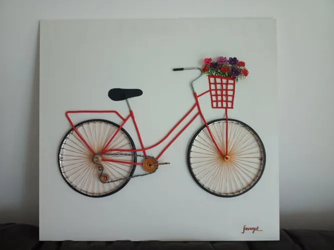 Quadro com bicicleta