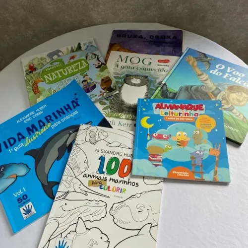 Lote 7 Livros Infantis e Educativos Sobre Natureza e Animais